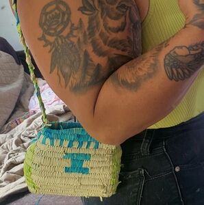 Colorful Woven Shoulder Bag